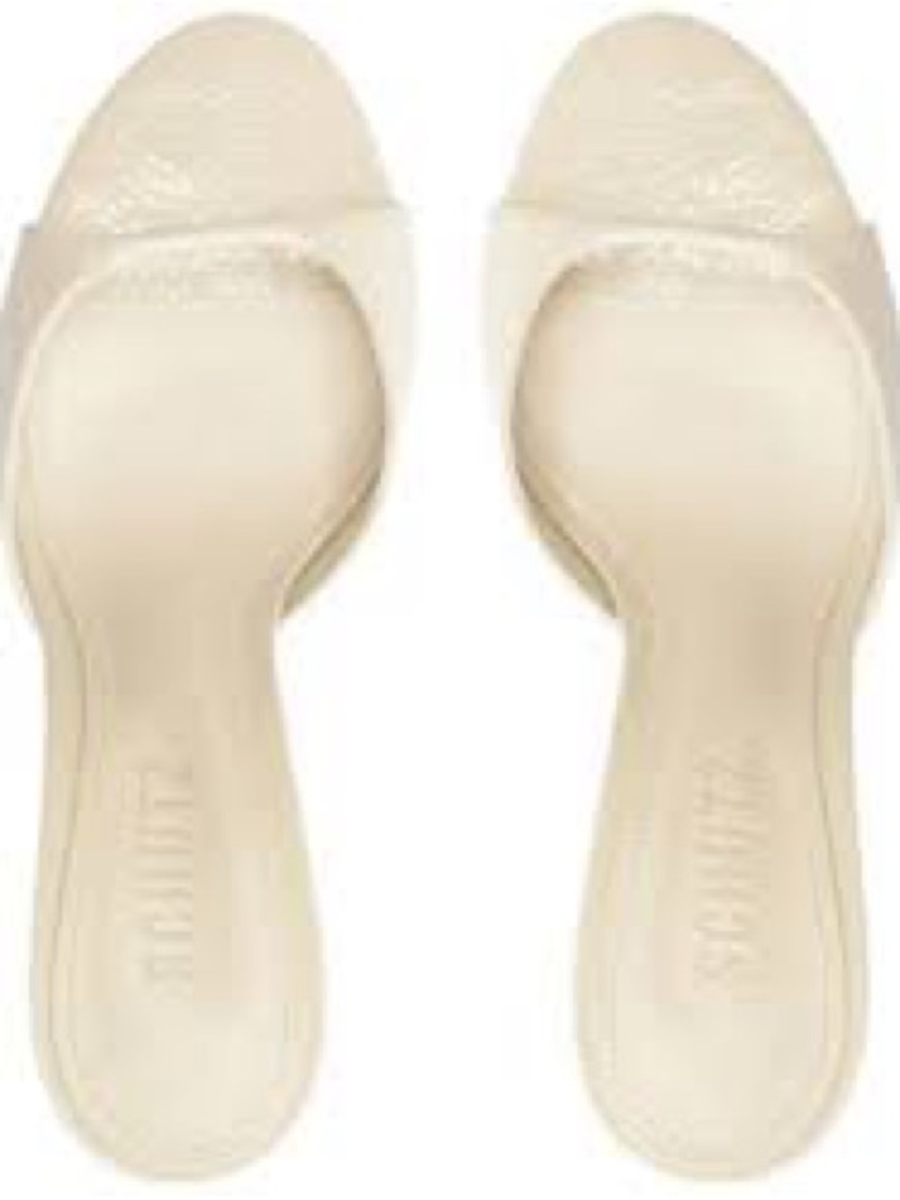 SCHUTZ Cream Open-Toe Slide Mules